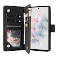 Miniatyrbillede 2 af 8: Google Pixel 6A multifunktionelt pung etui Lynlås 8-lomme Black