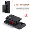 Miniatyrbillede 2 af 9: 8-union iPhone 12/12 Pro Stat Resistant Shell med magnetisk kortholder DG.Ming løsne Black