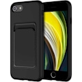 Pikkukuva 1 / 7: iPhone 7 / 8 / SE (2020 ja 2022) Kumitettu Iskunkestävä Kotelo Korttilokeron Liquid Rosa
