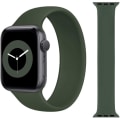Miniatyrbillede 1 af 5: Elastisk sportsarmbånd Apple Watch 42/44/45/49 mm DarkGreen Small