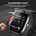 Miniatyrbild 4 av 8: [2-PACK] Amazfit GTS 4 Mini Härdat Glas 3D 0.2mm 9H Fullframe Transparent