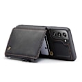 Miniatyrbillede 4 af 6: Samsung S21 FE Cover Kortholder & Lynlås 4-KOMPARTMENT CaseMe Flippr Black
