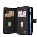 Miniatyrbillede 5 af 10: Oneplus 9 Pro multifunktionelt pung etui Lynlås 13-rum Black