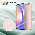 Miniatyrbild 5 av 5: Samsung A34 5G Gummibelagd Mattrosa Skal Kameraskydd Liquid - Rosa