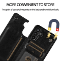 Miniatyrbillede 9 af 10: Samsung A13 5G / A04s Shockproof Cover Card Holder 3-SLOT Flippr Black