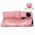 Miniatyrbillede 4 af 5: Google Pixel 4a 4G Wallet Case PU Læder 4-BAG Motiv Butterfly Pink gold