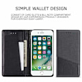 Miniatyrbild 2 av 7: iPhone 7 / 8 / SE (2020 & 2022) Elegant Fodral i PU-Läder med RFID Block Svart