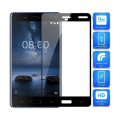 Miniatyrbild 1 av 2: 2-PACK Nokia 8 FullFrame 0.26mm 2.5D 9H Härdat Glas Svart