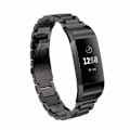 Miniatyrbillede 1 af 4: Metalarmbånd Fitbit Charge 3 Sort Black