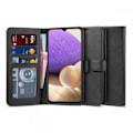 Miniatyrbillede 1 af 4: Samsung A23 5G Wallet Case PU-læder 4-LOMMES Black