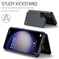 Miniatyrbillede 5 af 8: CaseMe Shockproof Cover Kortholder Stander 4-rums Samsung S23 Plus Sort