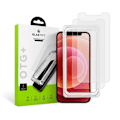 Miniatyrbild 8 av 8: 2-PACK iPhone 12 / 12 Pro Härdat glas 0.26mm 2.5D 9H Med Installations Ram Transparent