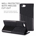 Miniatyrbillede 4 af 7: iPhone SE (2020 & 2022) Elegant etui i PU-læder med RFID-blok Black