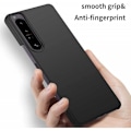 Pikkukuva 6 / 7: Xperia 1 IV Ultra-ohut kumipinnoitettu mattamusta Cover Basic V2 Black