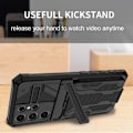 Miniatyrbild 7 av 9: Samsung S21 Ultra Stöttåligt Skal Kickstand & Kortfack ThinArmor V3 Svart