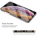 Miniatyrbild 5 av 7: iPhone 12 Mini Stötdämpande Skal 9H Härdat Glas Baksida Glassback Transparent