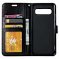 Miniatyrbillede 1 af 3: Samsung S10 Plus Pung Etui PU Læder 4 RUMMET Svart