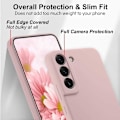 Pikkukuva 4 / 6: Samsung S23 Plus kumitettu mattapinkki kuoren neste - vaaleanpunainen