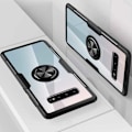 Pikkukuva 4 / 7: Samsung S10 Plus käytännöllinen iskunkestävä kotelo rengaspidikkeellä V4 (SM-G975F) Black