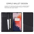 Miniatyrbild 2 av 7: OnePlus 7T Elegant Fodral i PU-Läder med RFID Block Svart