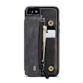Miniatyrbillede 3 af 10: iPhone 7 Cover Kortholder & Lynlås 4-RUMMET CaseMe Flippr Black