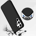 Pikkukuva 3 / 8: Samsung S22 Ultra Ultratunn Mjukt Gummibelagd Mattsvart Skal Black