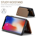 Miniatyrbild 6 av 8: CaseMe Stöttåligt Skal Korthållare Stativ 4-Fack iPhone XS Max Brun