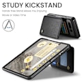 Miniatyrbillede 4 af 7: CaseMe Shockproof Cover Kortholder Stander 4-rums Google Pixel Fold Sort