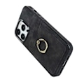 Miniatyrbillede 2 af 6: iPhone 13 Pro Max mobilcover med kortholder Retro V4 Svart