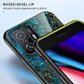 Pikkukuva 8 / 8: Xiaomi Mi 11T / 11T Pro Marble Shell 9H Tempered Glass Back Glassback V2 MultiColor Svart/Guld