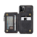 Miniatyrbillede 2 af 10: iPhone 11 Pro Max Cover Kortholder & Lynlås 4-RUMMES CaseMe Flippr Black
