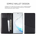 Miniatyrbild 2 av 7: Samsung Note 10 Elegant Fodral i PU-Läder med RFID Block Svart