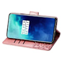 Miniatyrbillede 4 af 6: OnePlus 7 Pro / 7T Pro tegnebog etui PU læder 4-BAG Motiv sommerfugl Pink gold