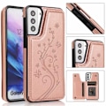 Pikkukuva 1 / 4: Samsung S21 Iskunkestävä kotelo, 3-taskuinen Flippr V2 Pink gold