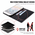 Miniatyrbillede 5 af 7: iPhone 7 Plus Elegant Cover i PU-læder med RFID-blok Black