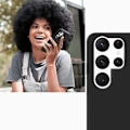 Pikkukuva 4 / 8: Samsung S22 Ultra Ultratunn Mjukt Gummibelagd Mattsvart Skal Black