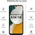 Miniatyrbillede 2 af 7: 2-PAK Samsung A34 5G hærdet glas 0,26 mm 2,5D 9H Transparent