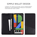 Miniatyrbild 2 av 7: Google Pixel 4 XL Elegant Fodral i PU-Läder med RFID Block Svart