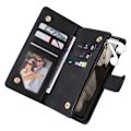 Miniatyrbillede 3 af 7: Google Pixel 7A multifunktionelt pung etui Lynlås 8-lomme Black