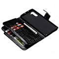 Miniatyrbillede 1 af 4: Samsung Note 10 Praktisk tegnebog taske med 12-Fack Array V4 Black