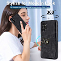Miniatyrbillede 7 af 9: Samsung A13 5G / A04s mobilcover med kortholder Retro V4 Svart