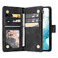 Miniatyrbild 5 av 9: Samsung S24 FE Multifunktionellt Plånboksfodral Zipper 8-Fack