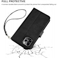 Pikkukuva 5 / 6: iPhone 12 lompakkokotelo PU-nahkaa, 4-tasku Black