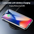 Miniatyrbillede 7 af 8: iPhone XS Max stødabsorberende skal 9H hærdet glas bagside af glas Transparent