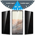 Miniatyrbild 7 av 8: 2-PACK Google Pixel Fold Privacy Härdat glas 0.26mm 2.5D 9H Transparent