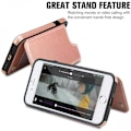 Miniatyrbillede 3 af 6: iPhone 7/8/SE 2020 stødsikker dækkortholder 3-SLOT Flippr Rose Gold Pink gold