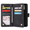 Miniatyrbillede 6 af 6: OnePlus 7T multifunktionelt pung etui Lynlås 8-rum Black