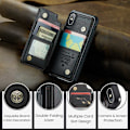 Miniatyrbillede 2 af 7: CaseMe Shockproof Cover Kortholder Stander 4-rums iPhone XS Max Sort