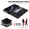 Miniatyrbild 7 av 7: iPhone 11 Pro Elegant Fodral i PU-Läder med RFID Block Svart