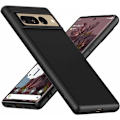 Miniatyrbillede 1 af 7: Google Pixel 7 Pro Ultra tyndt blødt gummibelagt mat sort cover Black